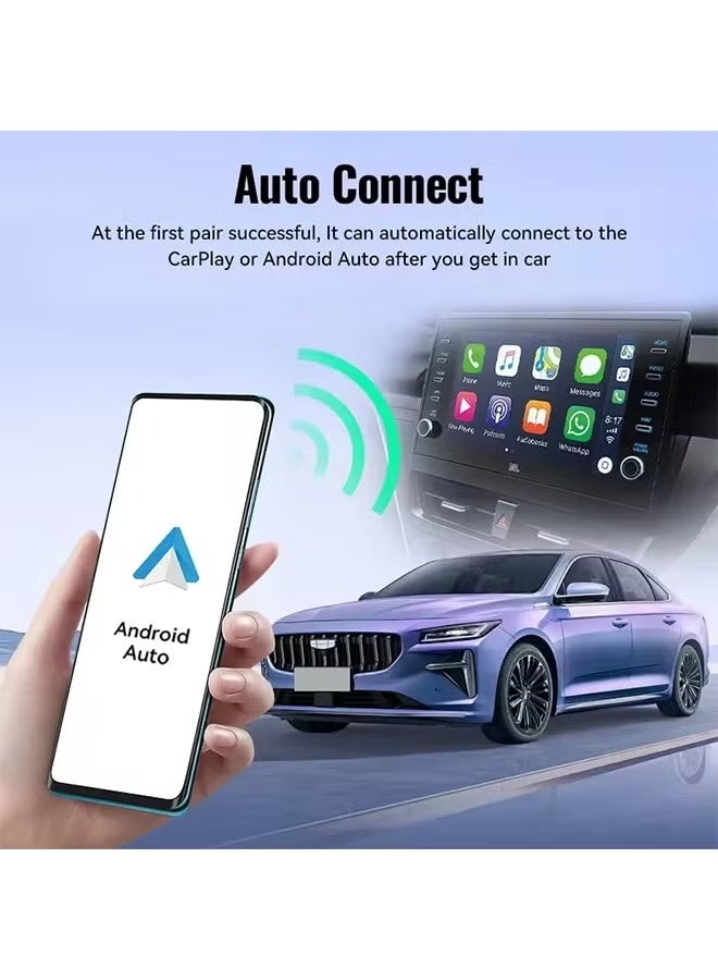زودا XUDA جديد لاسلكي CarPlay Android Auto محول لاسلكي ذكي صغير صندوق التوصيل والتشغيل واي فاي اتصال سريع عالمي لنيسان - Image 3